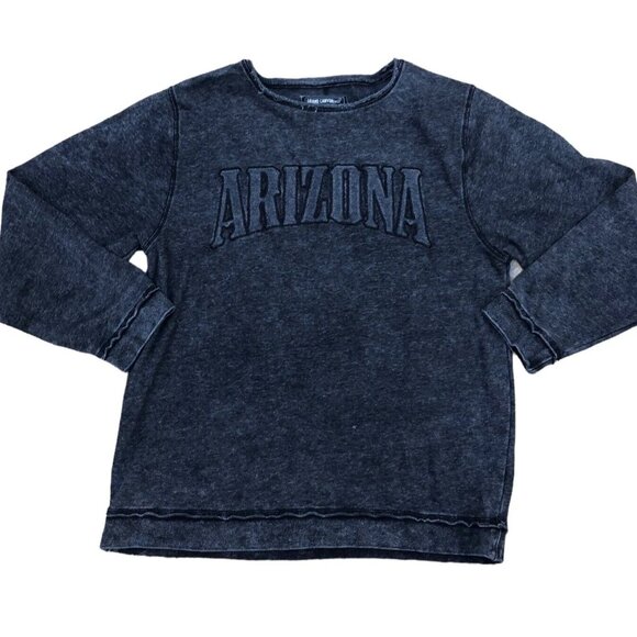 VTG GRAND CANYON WEST APPAREL ARIZONA Sweatshirt LG Mens Black Acid Wash Sweater - Picture 1 of 7